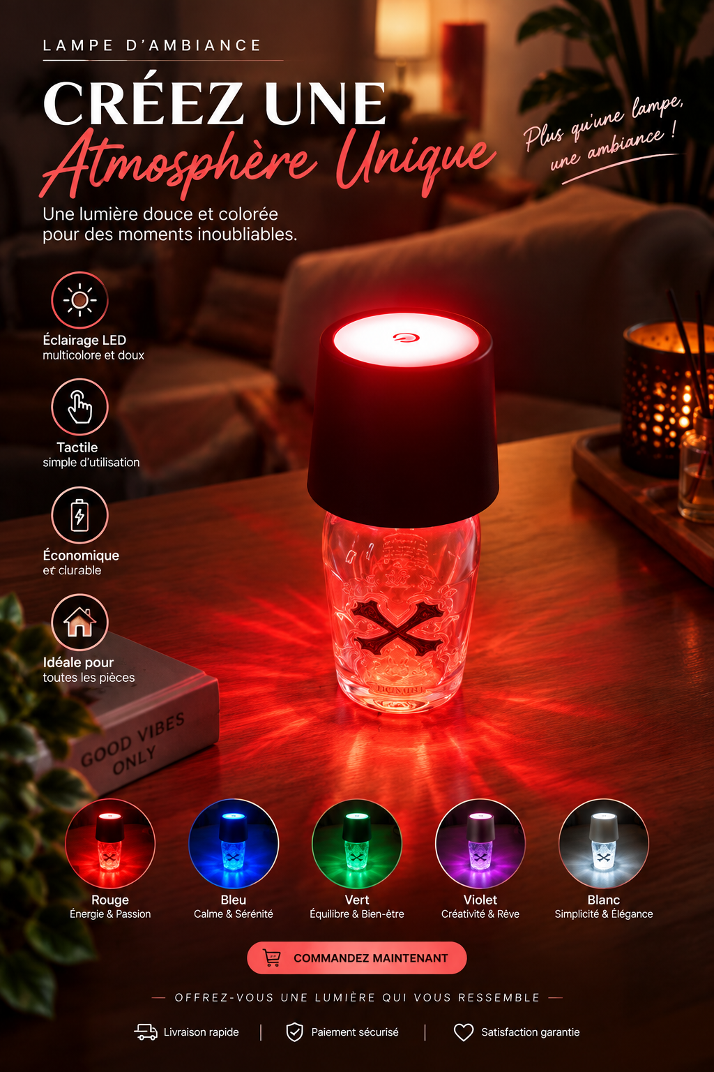 Lampe Acrylique Botanique